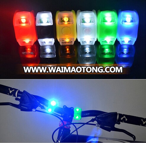 2018 new type silicone material outdoor used led silicone bike lights