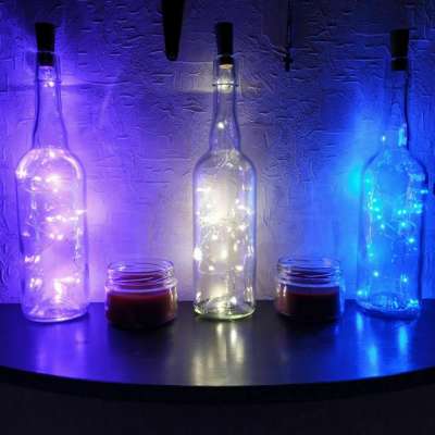 2M Solar LED String Fairy Lights Copper Cork Wire Wine Bottle Home Party Wedding Christmas Decoration Lamp