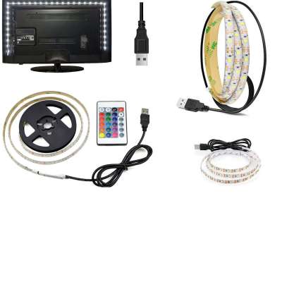 Flexible  USB Powered 5 V RGB LED Strip Light 2835 SMD 1M 2M 3M Waterproof Tape for TV Backlight Lighting With Remote Control