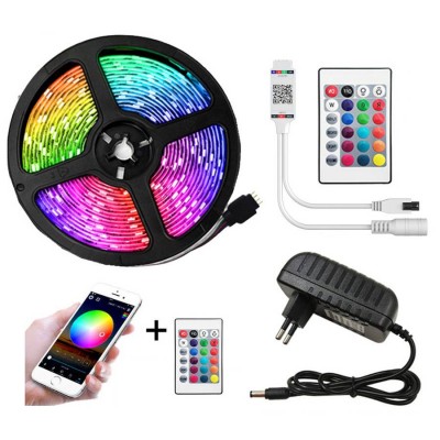 Led Strip Lights 20m Rgb 5050 Smd Flexible Ribbon Waterproof Rgb Led Light 5m 10m Tape Diode Dc 12v Control